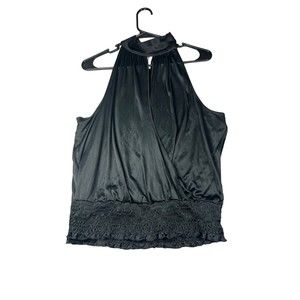 BEBE Womens Black Sleeveless Top Size Small Y2k‎